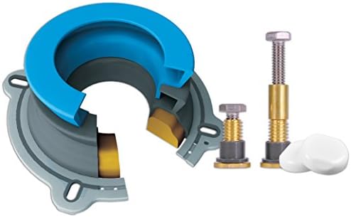 NEXT BY  Hepsi Bir Arada Tuvalet Kurulum Kiti | Mükemmel Mühür Halkası ve Sıfır Kesim Cıvatalar | Tuvalet Tamiri | Balmumsuz | Montaj Tuvalet Cıvataları (10879X), Mavi