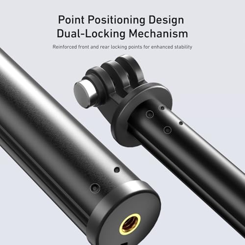 120cm Selfie Stick (Aluminium Alloy) - Hero13/12/11/10/9, X5, X4, X3, Osmo Action 3/4/5 Pro Uyumlu Selfi Çubuğu