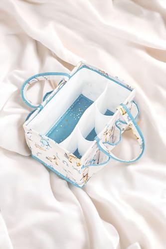 Anne Bebek Bakım Çantası, Bebek Odası Düzenleyici, 30x20x21cm, Mavi Renk