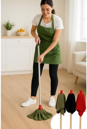 Havlu Mop Başlığı – 30 cm Yumuşak Dokulu, Süper Emici, Dayanıklı ve Kolay Tak-Çıkar Temizlik Bezi, Karışık Renk