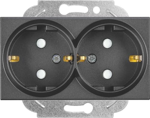 / Füme İkili Topraklı Priz Çarpma Karşıtı Mekanizma ve Düğme/Kapak Vakumlu Paket