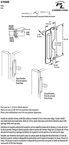 -line Products U 9496 Latch Guard Plate Cover, Outswing, Steel, Stainl