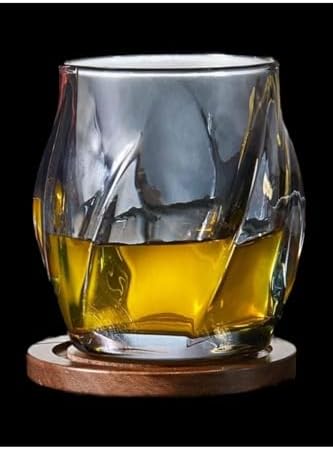 2 Adet İskandinav Tarzı Bardak Viski Burbon Kokteyl Bardağı T18,Siyah