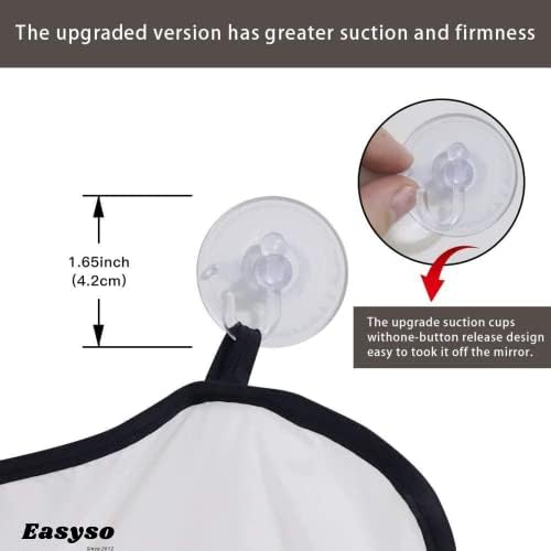 Easyso Siyah Sakal Kesme Örtüsü, Siyah, Standart Boy Saç Kesme Önlüğü Vantuzlu Pratik Tıraş Önlüğü Çok Amaçlı Yer Kaplamaz Kolay Temizlenir Tela Kumaş