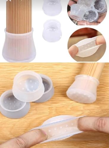 12 Adet Silikon Masa Ve Ayağı Için Kaydırmaz Yıkanabilir Mobilya Çorabı