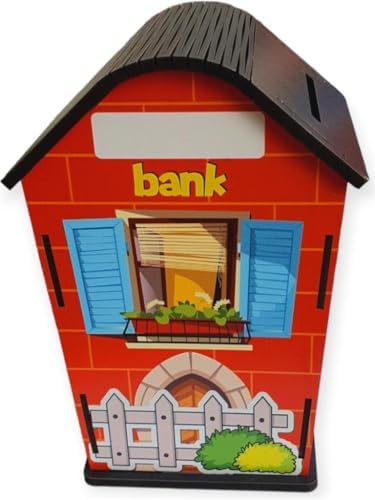 Ahşap Ev Kumbara Kırmızı Temalı