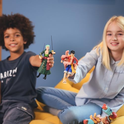 Heroes Tek Parça Figürler Roronoa Zoro Aksiyon Figürü, Değiştirilebilir Kollar ve Yüzler ile Mafsallı Zoro Figürü, Bandai Tek Parça Aksiyon Figürleri Oyuncakları Serisi, 17 cm