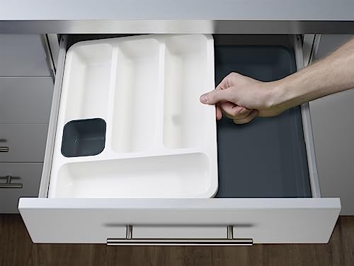 85042 DrawerStore Genişleyen Çatal Bıçak Düzenleyici, Koyu Gri