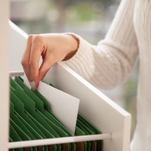 Bağlantı Elemanları ile Basın Tahtası Sınıflandırma Dosya Klasörü, 2 Bölücü, 2" Genişletme, Yasal Boyut, Yeşil, Kutu başına 10 (19033)