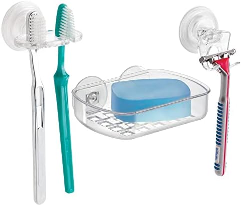 51120EU Power diş fırçası tutucu, 3,81 x 10,16 x 16,00 cm, şeffaf, plastik