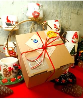 Wonders Premium Kalite 24 Ayar Altın Detaylı El Yapımı Christmas Mug 450 Ml Handmade