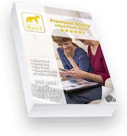 Premium Parlak Fotoğraf Kağıdı 300gsm 50yp A3