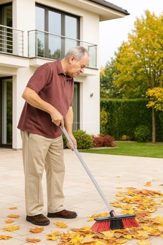 Yer Süpürme Fırçası, 25 cm, Orta Sert Kıl, Sapsız, Dayanıklı Plastik Gövde, Ahşap Zemin Uyumlu, Ev İçi Temizlik Fırçası, Balkon ve Garaj Kullanımına Uygun, Ergonomik Tasarım, Temizlik Aparatı