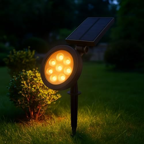18W Solar Kazıklı Çim Armatürü – Güneş Enerjili Led Bahçe Aydınlatma Lambası, IP65 Su Geçirmez, 200 Lümen, 5-6 Saat Çalışma