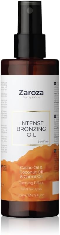 Zaroza Bronzlaştırıcı Yağ Havuç Hindistan Cevizi Kakao Yağı 200 ml