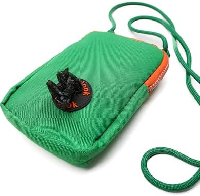 Pawlook Cep Telefonu Çantası –Dışkı Poşeti, Fermuarlı, Gizli Poşet Gözü, Köpek Gezdirme için İdeal, Yeşil