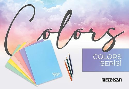 Colors A4 80 Yaprak Kareli Defter 3'lü Paket, Somon, Pembe, Mavi