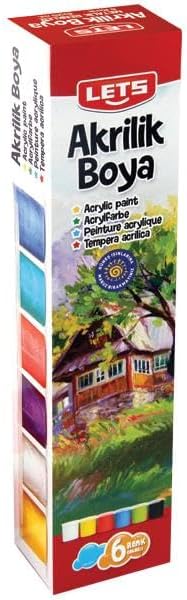 Akrilik Boya Ana Renkler 25mg. 6 Renk