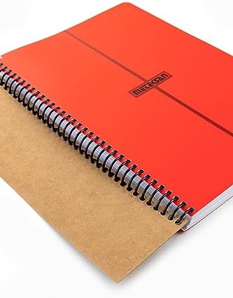 Primary Serisi, A4, 6 Konulu (3 Kareli, 3 Çizgili) 180 Yaprak PP Kapaklı Spiralli Defter, Kırmızı