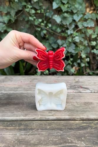 Kelebek Tekli Mum Kalıbı (Silikon)