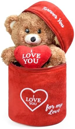 Özgüner Oyuncak Çantalı Aşkım Ayıcık – Sevgiliye Hediye – Sevimli ve Yumuşak Ayıcık – Romantik Hediye Paketi (Kahverengi)