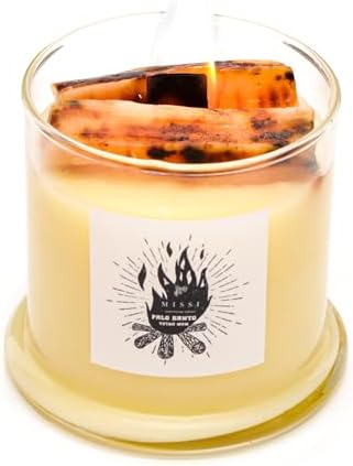 AHŞAP FİTİLLİ PALO SANTO VEGAN MUM