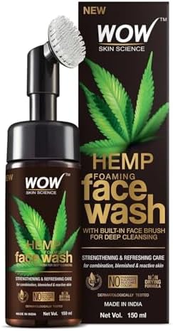 WOW Skin Science HEMP Yüz Temizleme Köpüğü-Güçlendirici Yenileyici Canlandırıcı Yüzde Doksan Sekiz Doğal İçerik 150ml