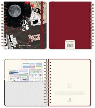 2026 18x20 Spiralli Haftalık Kare Ajanda 12 Aylık - Kolaj