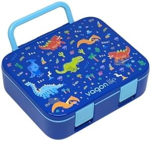 Bento 1000ml Lunchbox Tek Katlı 3 Bölmeli Kulplu ABS Plastik Çocuk Sefer Tası Yemek Kutusu (Lacivert)