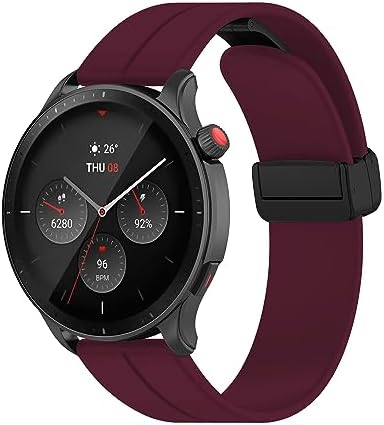 46mm Akıllı Saat Modelleri İçin (GT4/ 4 Pro/GT3/GT3 Pro/GT2/GT2 Pro) SAMSUNG (Gear S3 Frontier/Galaxy 46mm) Katlanır Manyetik Tokalı 22mm Silikon Kordon