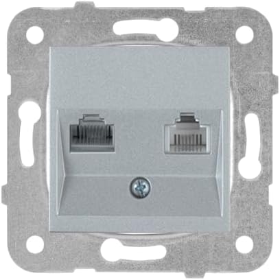 / Gümüş Data ve Nümeris CAT5e ve CAT3 Mekanizma ve Düğme/Kapak Vakumlu Paket