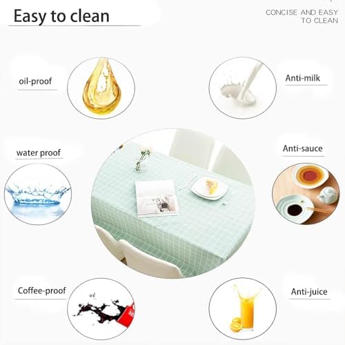 Masa Örtüsü, Su Geçirmez PVC -%100 PVC Su Geçirmez, Yağa Dayanıklı, Lekeye Dayanıklı Dikdörtgen Masa Örtüsü, Silinebilir Masa Örtüsü, İç ve Dış Mekan Kullanımı İçin