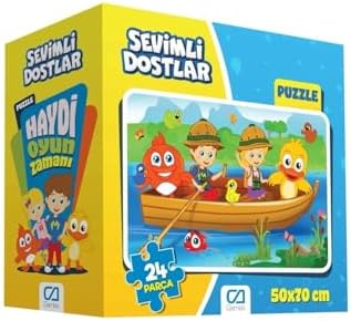 Sevimli Dostlar Lisanslı 24 Parça 50x70cm Çocuk Yer-Zemin Puzzle Yapboz Serisi