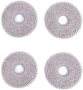 ECOVACS Yıkanabilir Paspas Pedleri 4 ADET DEEBOT X2 Omni/ T20 Omni/ T10 Omni/X1 Omni/X1 Turbo Serisi Vakum ve Paspas Temizleyici, Gri