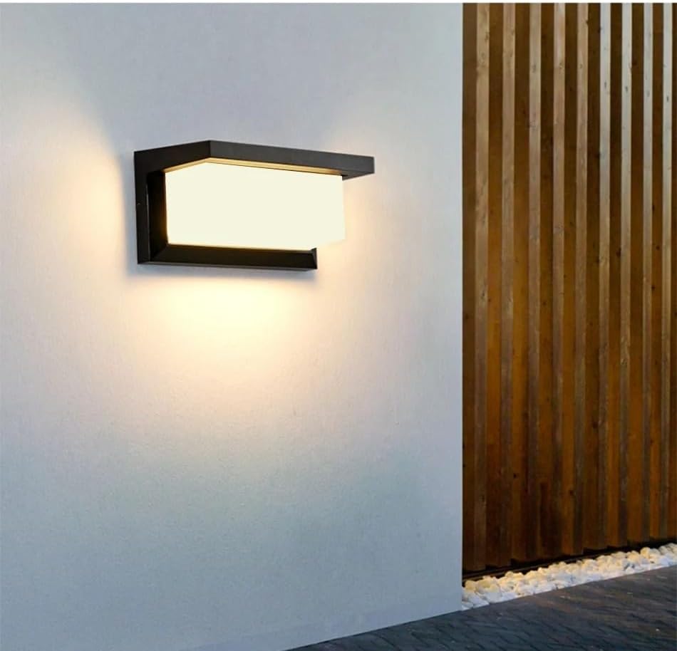 Bahçe Aydınlatması Led Işık 12w Beyaz Günışığı Işık Zita Ultra Şapkalı Bahçe Duvar Aplik Su Geçirmez (Gün Işığı 3000K)