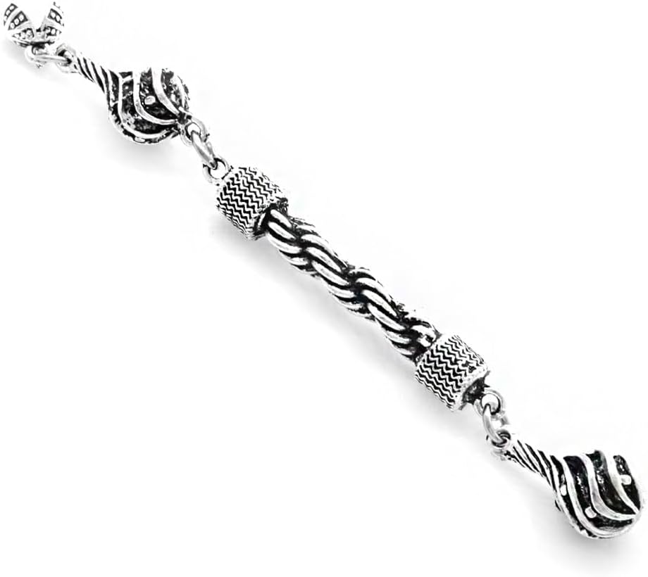 Çeşmi Bülbül Tasarım Gümüş Renk Kararmaz Metal Halat Püskül Kadınlar Gerdanlık