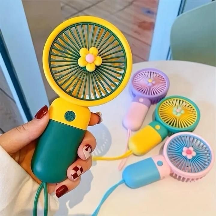 Şarjlı El Fanı Taşınabilir Mini Usb Fan Portatif Vantilatör Yeşil