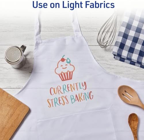 Açık Renk Kumaşlar için Isı Transfer Kağıdı, 21.6x28 cm, Mürekkep Püskürtmeli Yazıcı Uyumlu, 18 Sayfa (8938)