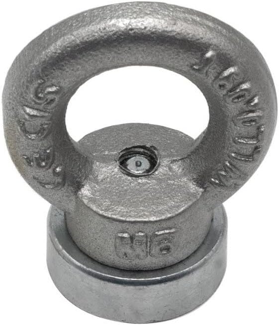 Çok Güçlü Deniz Mıknatısı - Fishing Magnet - Daimi Çelik Mıknatıs - Halkalı Pot Mıknatıs - Nikel Kaplı - Paslanmaz - Kararma Yapmaz - Tuzlu Suya Dayanıklı (Ø25 mm (15 kg))