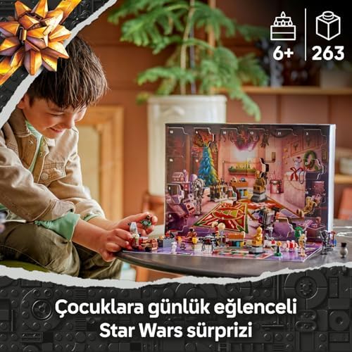 2025 Yılbaşı Takvimi 75418 – 6 Yaş ve Üzeri Çocuklar İçin Yaratıcı Yapım Seti, Yeni Yıla Geri Sayım İçin Eğlenceli Takvim ve Oyun Deneyimi, Koleksiyonluk Model (263 Parça)