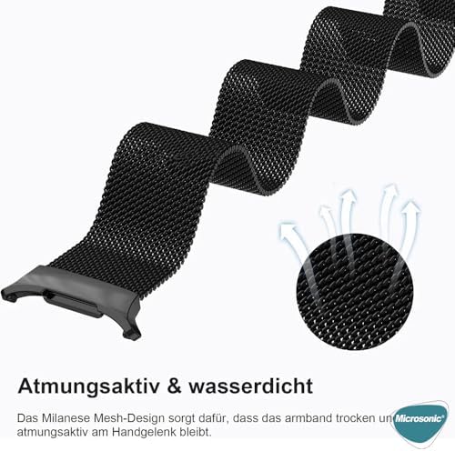 Galaxy 8 40mm Milanese Loop için Kordon Siyah