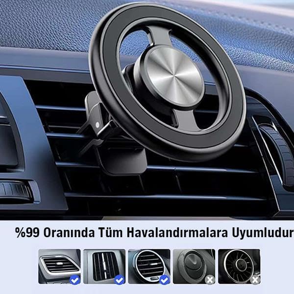 Super Mıknatıs Ultra Stabil Klipsli Havalandırma Araç Tutucu Araç İçi Telefon Tutucu