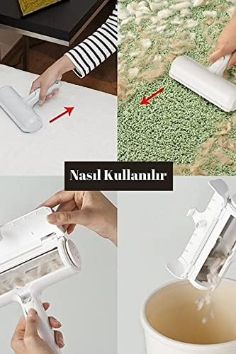 Hazneli Yeni Nesil Kıl Tüy Toz Alıcı Toparlayıcı Gırgır Toplama Alelti