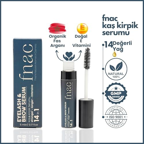 fnac | 14 In 1 Eyelash & Brow Serum | Kaş & Kirpik Bakım Yağı | Organik Fas Argan Yağlı - 5 ml