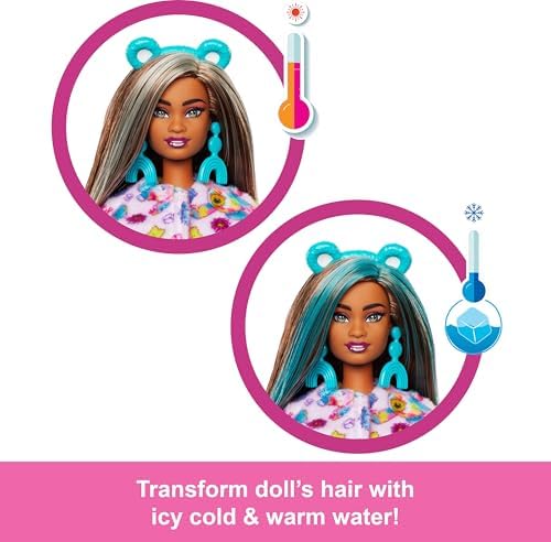 Cutie Reveal Sevimli Ayıcıklar bebek ve aksesuarları, Mutlu Ayıcık, renk değişimi ve mini ayıcık dahil 10 sürpriz içeren 2. seri, JFV62