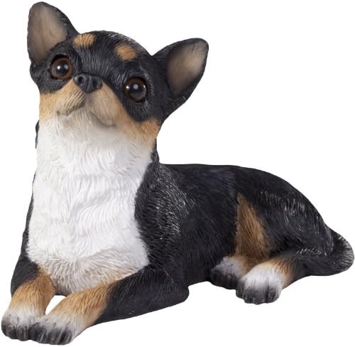 Sandicast Orijinal Beden Tri Chihuahua Heykel, Siyah, S Beden