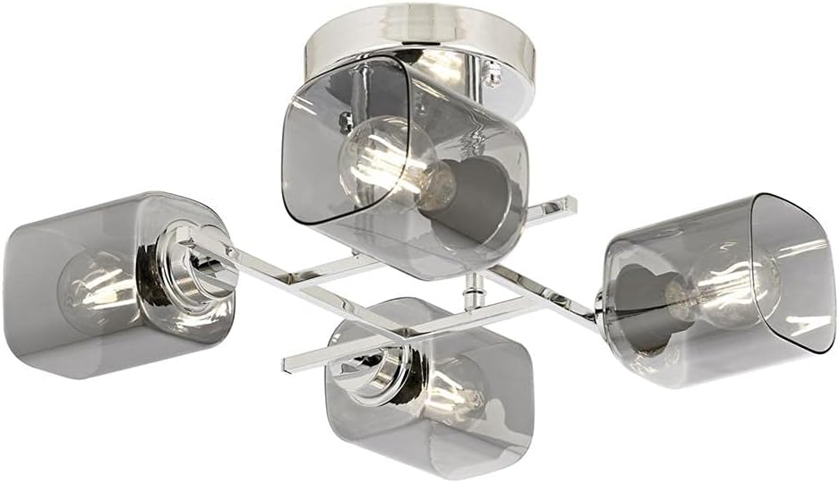 AR-60271-4K Krom Kaplama Modern Avize E27 Metal Cam 44cm