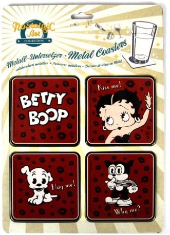 Betty Boop Bardak Altlığı Seti - Boop Sanat