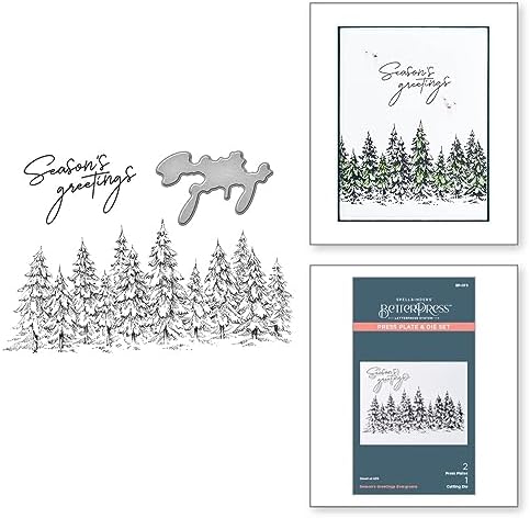 Season's Greetings Evergreens Pres Plakası, Metal