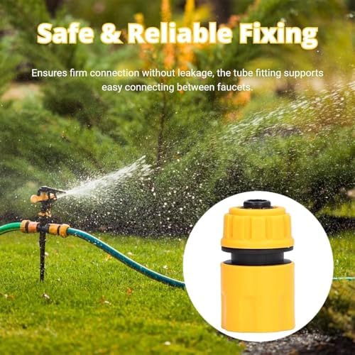 Hortum bağlantısı, 6 adet 1/2 inç hortum için hızlı bağlantı parçası, sızıntı önleyici hortum bağlantı seti, hızlı çıkışlı evrensel bahçe hortumu bağlantısı, bitki sulama için